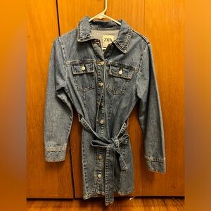 Denim mini dress (S)